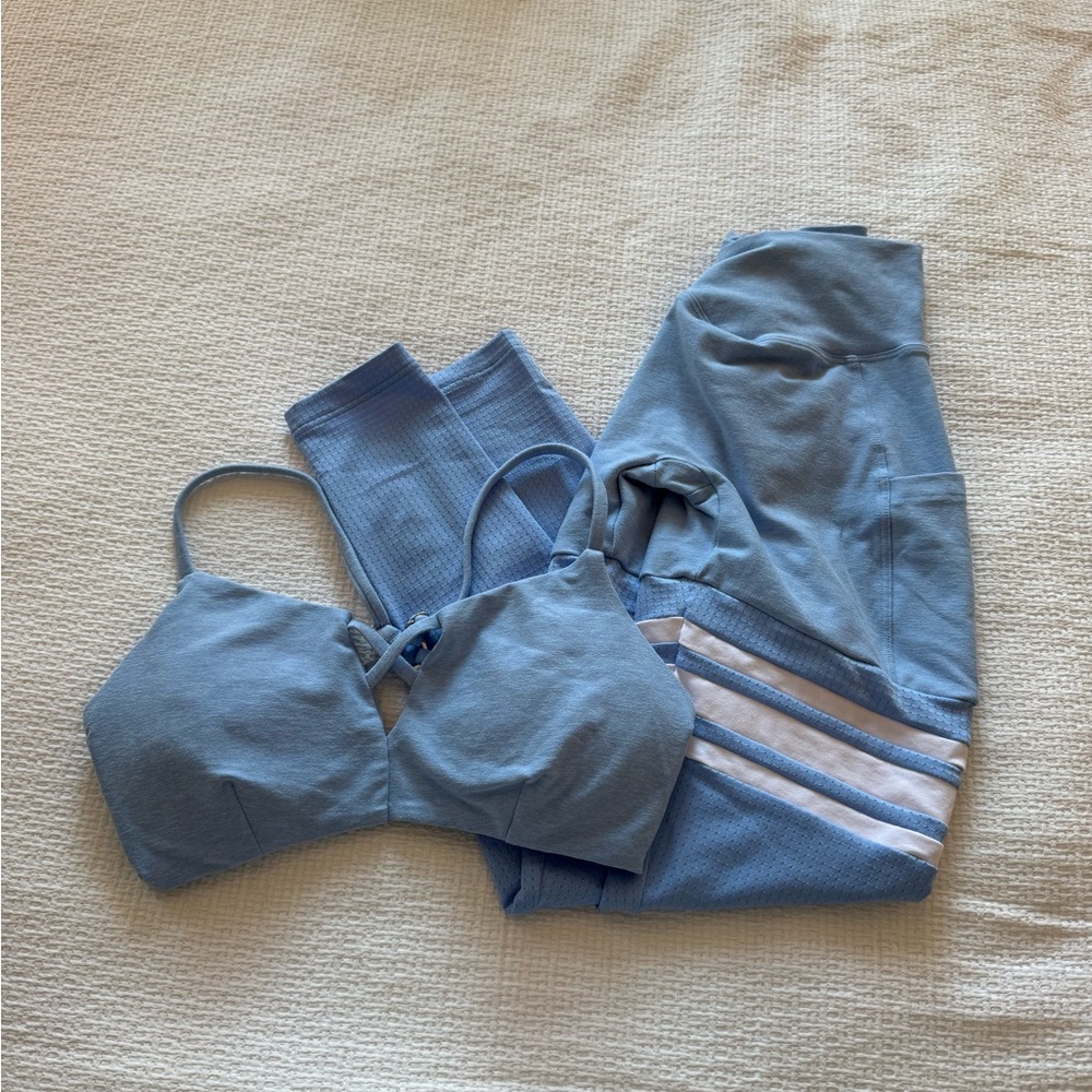 Bombshell Sportswear Blue Leggings Set